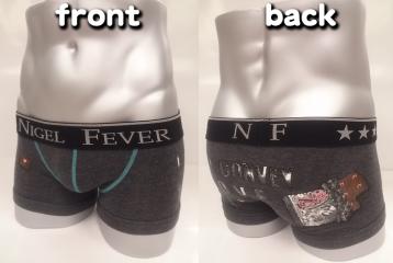 NIGEL グレー・ブルーステッチ・チョコレート (M)